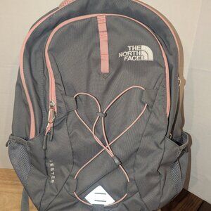 The North Face-Gray and Pink "Jester" Backpack